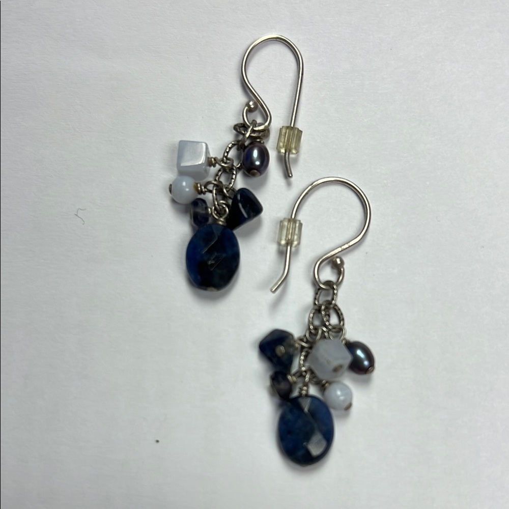 Silpada Blue Iolite Spiral Drop Earrings